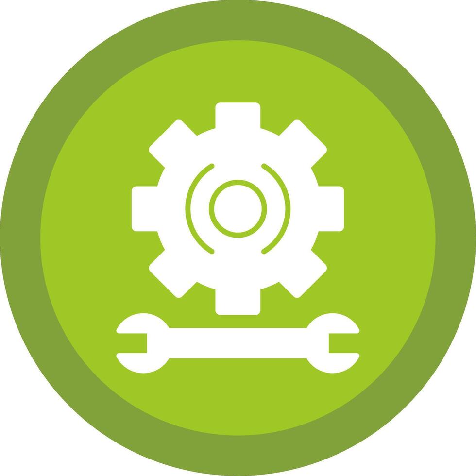 Gear Glyph Multi Circle Icon vector