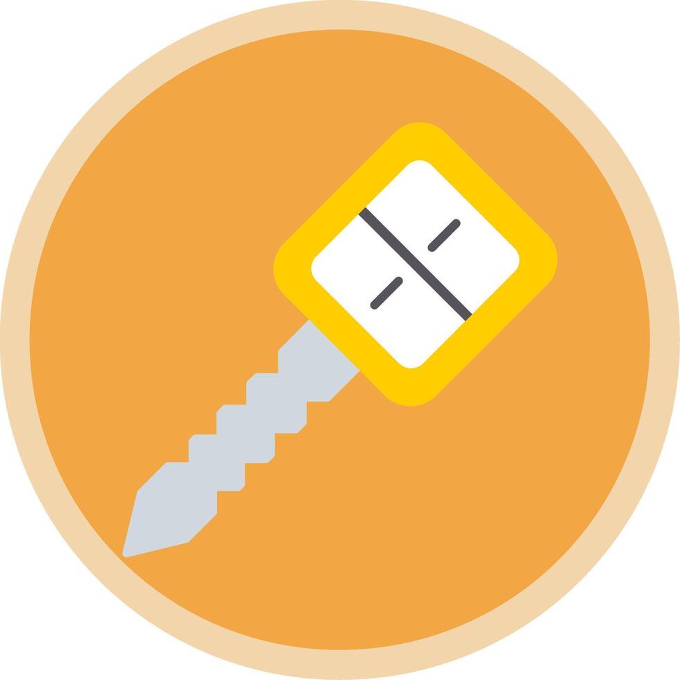 Car Key Flat Multi Circle Icon vector