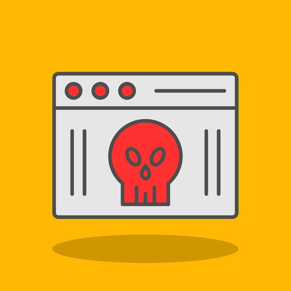 Webpage Filled Shadow Icon vector
