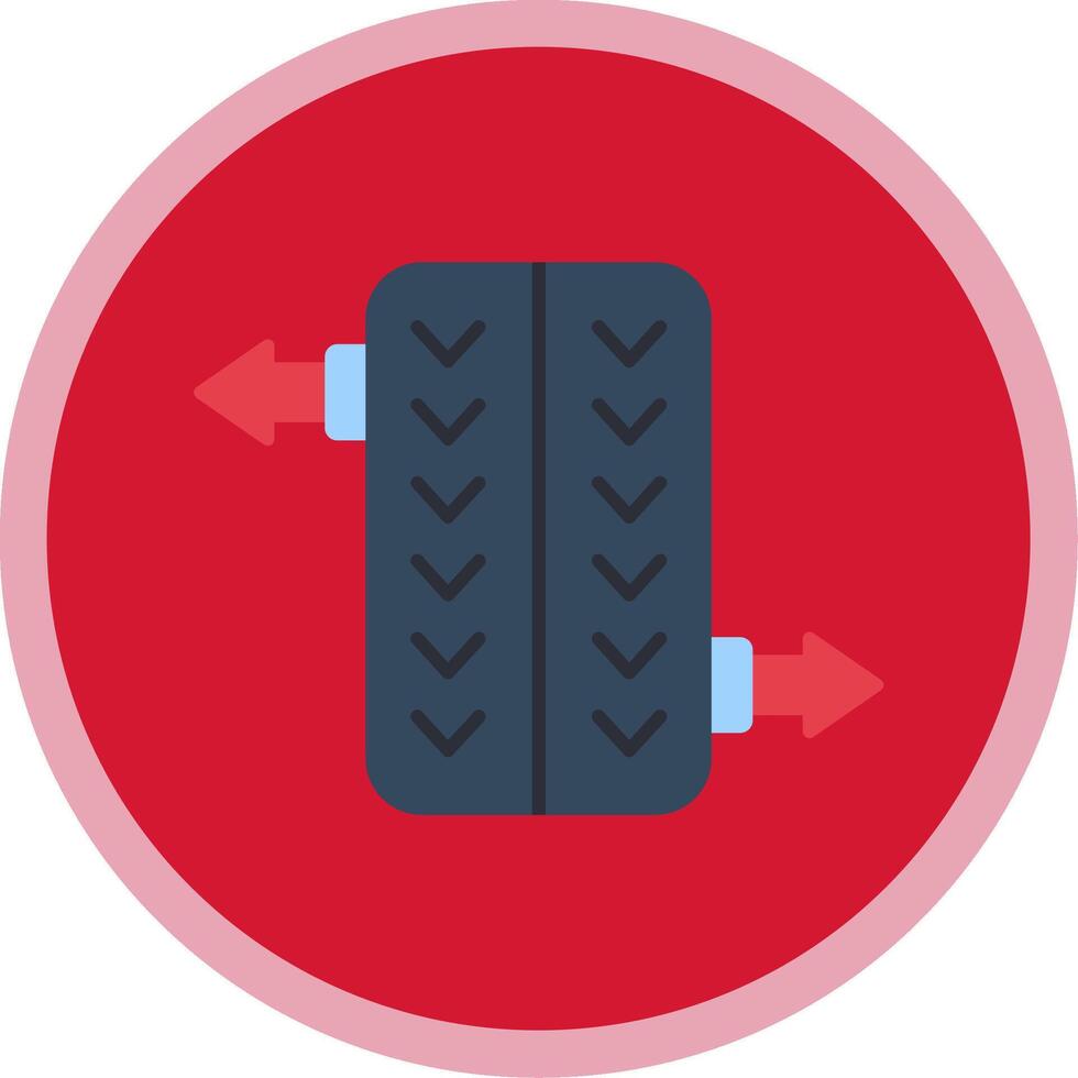 Wheel Alignment Flat Multi Circle Icon vector