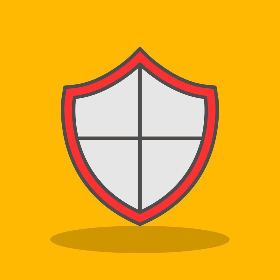 Safe Filled Shadow Icon vector
