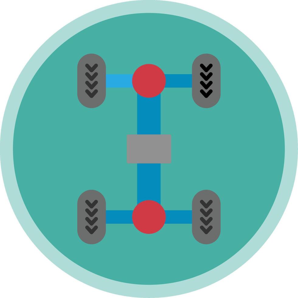 Chassis Flat Multi Circle Icon vector