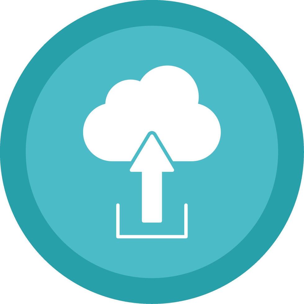 Upload Glyph Multi Circle Icon vector