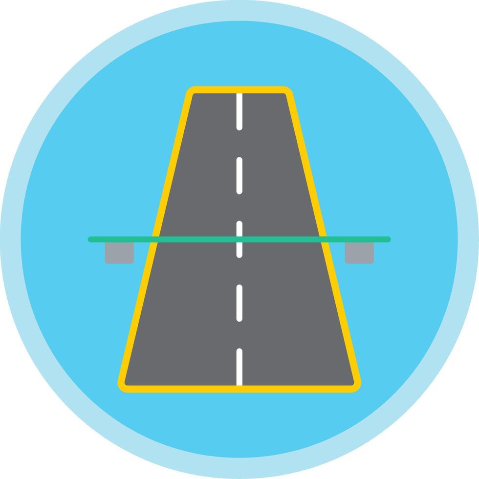 Highway Flat Multi Circle Icon vector