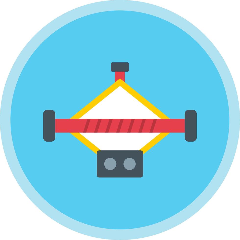 Car Jack Flat Multi Circle Icon vector