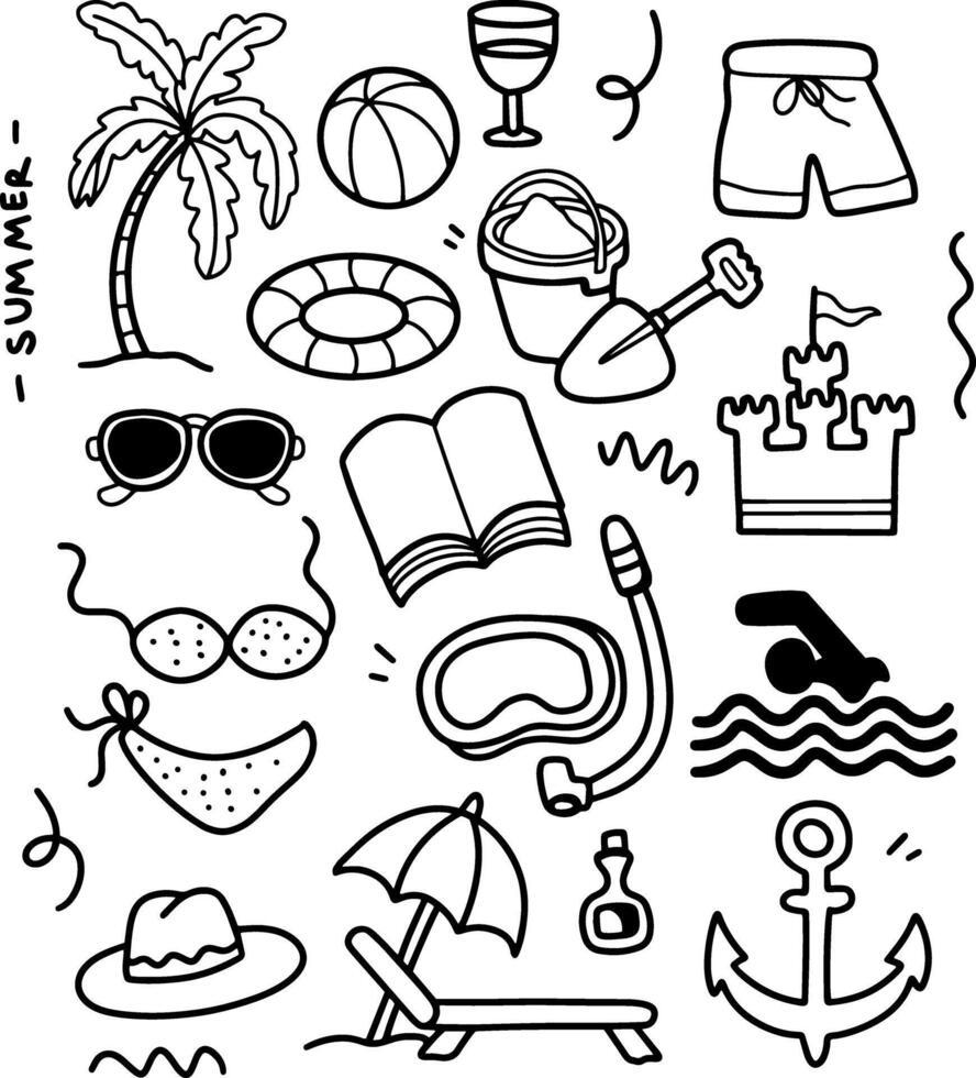 cute doodles element design for templates. vector