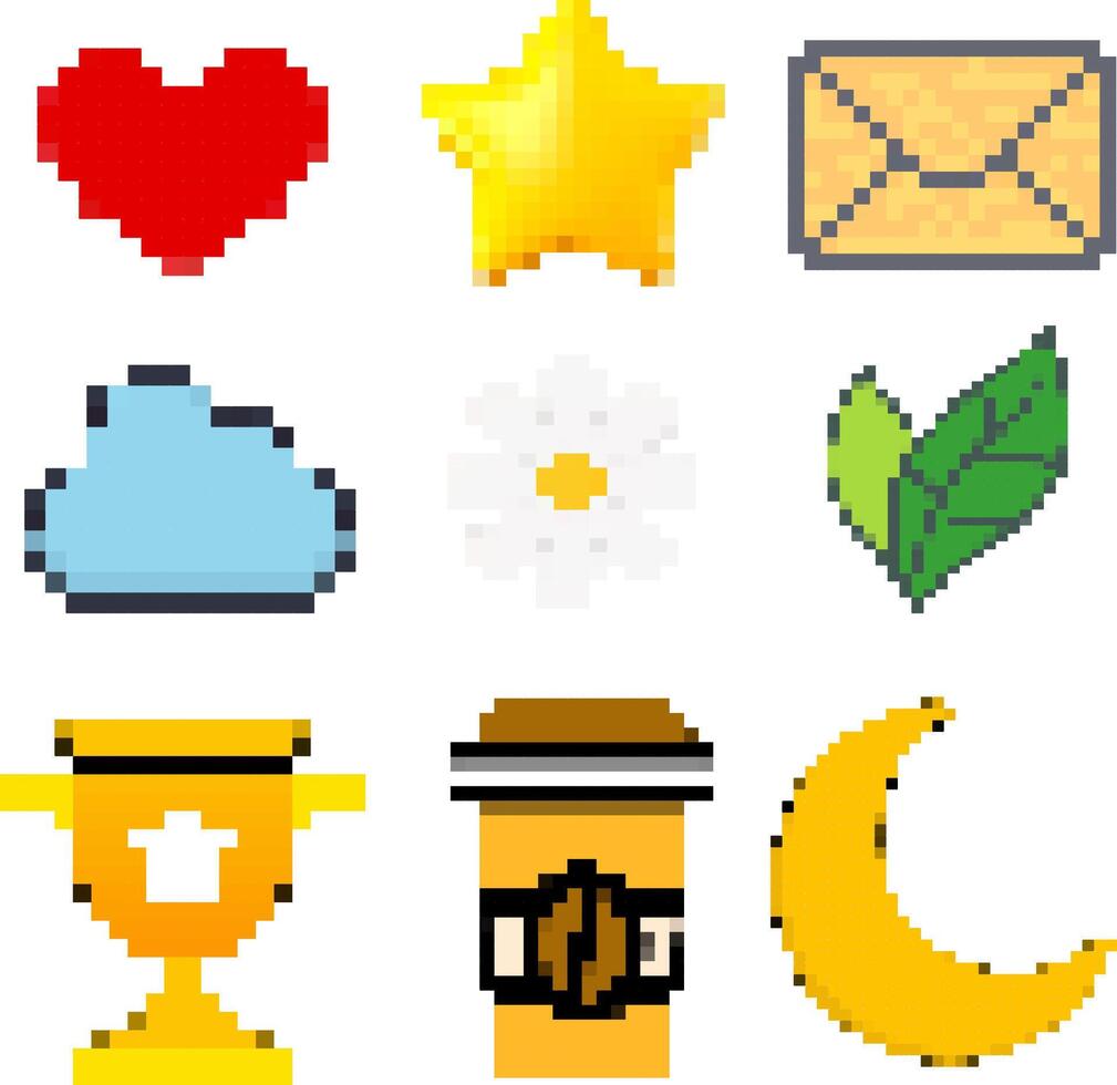 doodles pixel element design for templates vector