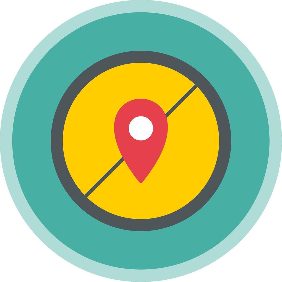 Avoid Flat Multi Circle Icon vector