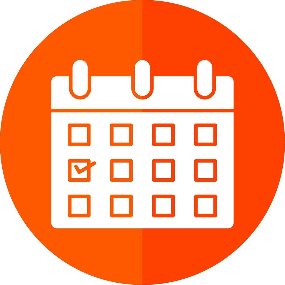 Correct Glyph Red Circle Icon vector
