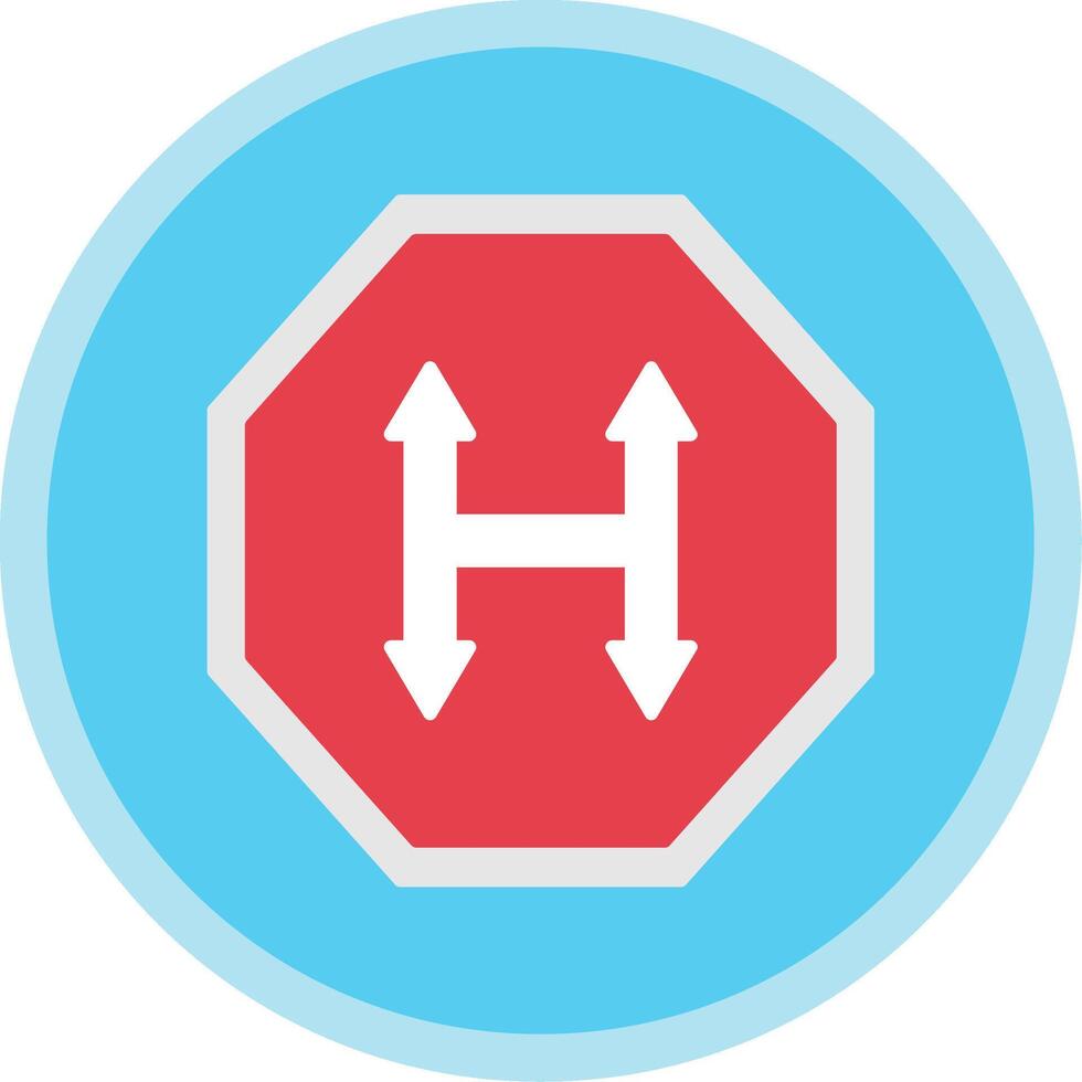 Junction Flat Multi Circle Icon vector