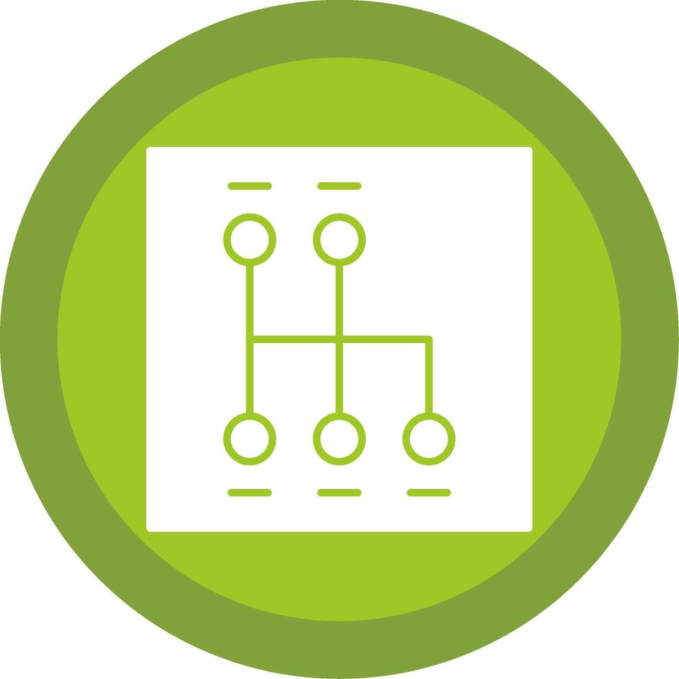 Shift Glyph Multi Circle Icon vector