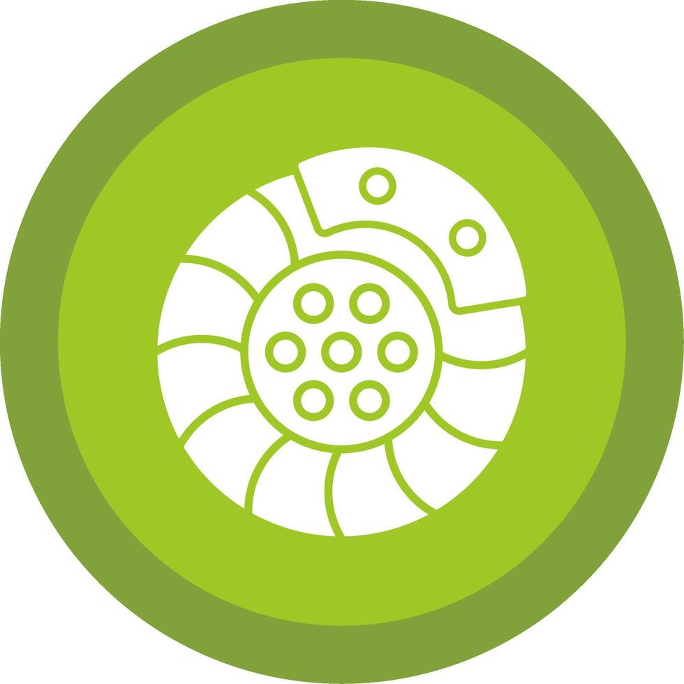 Brake Disk Glyph Multi Circle Icon vector