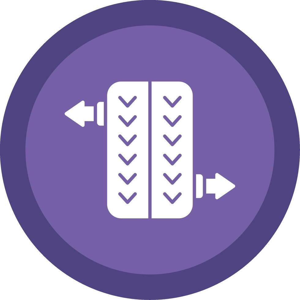 Wheel Alignment Glyph Multi Circle Icon vector