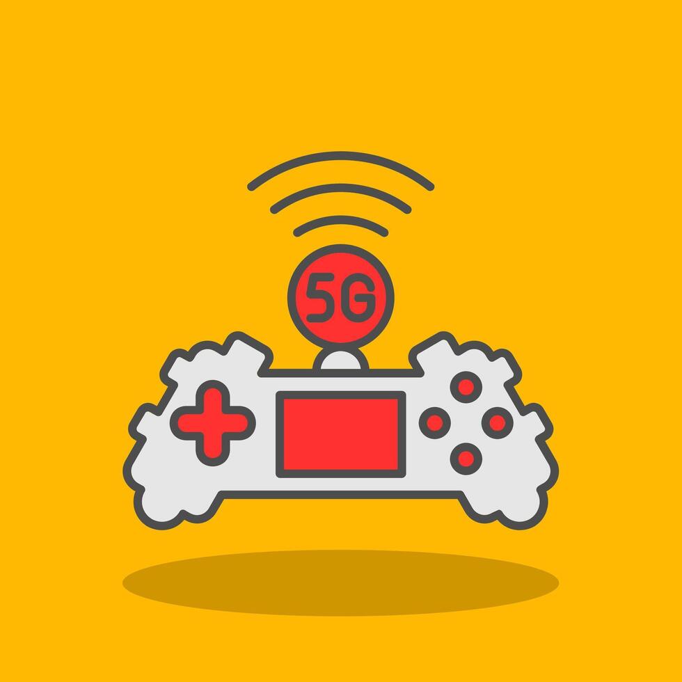 Game Filled Shadow Icon vector