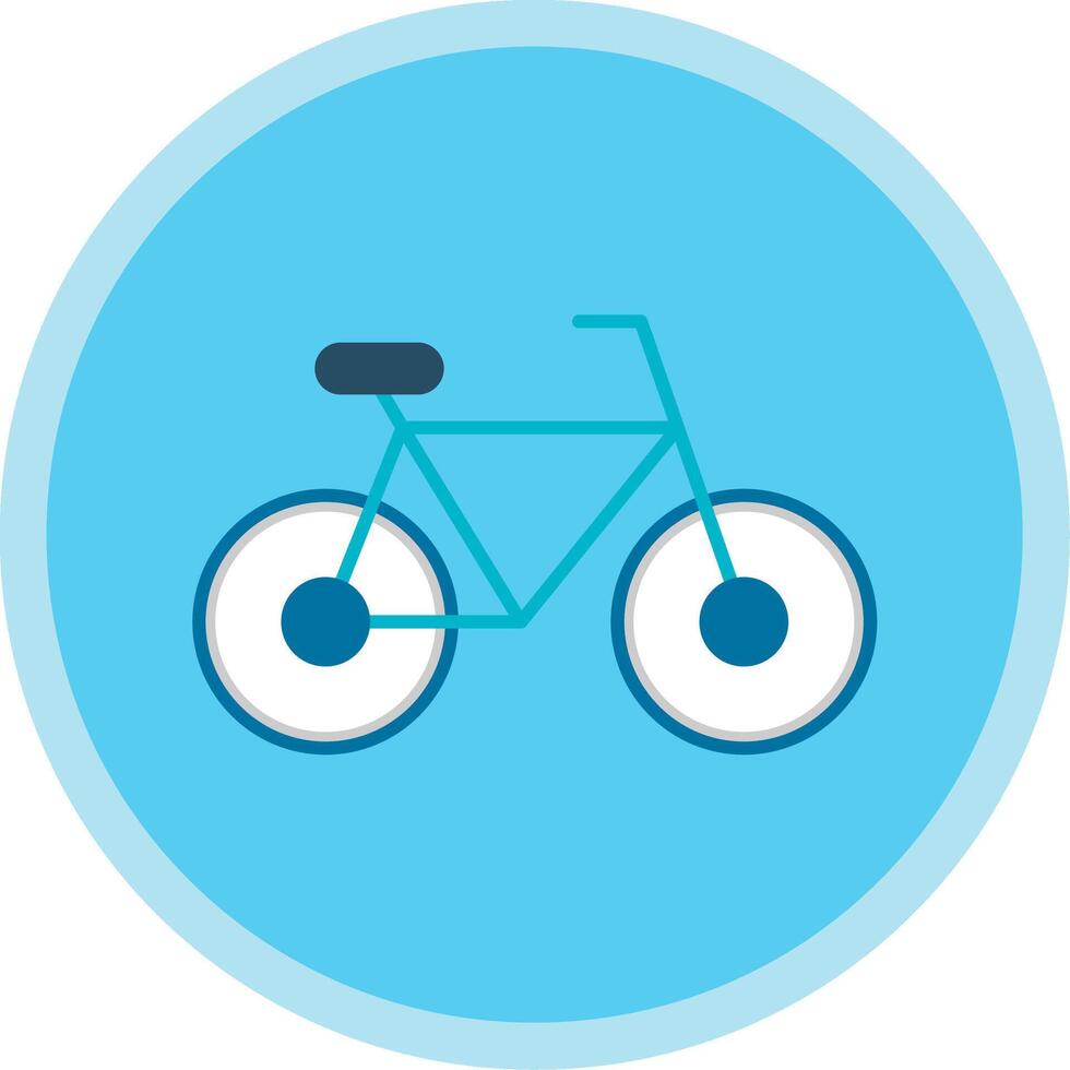 Bicycle Flat Multi Circle Icon vector