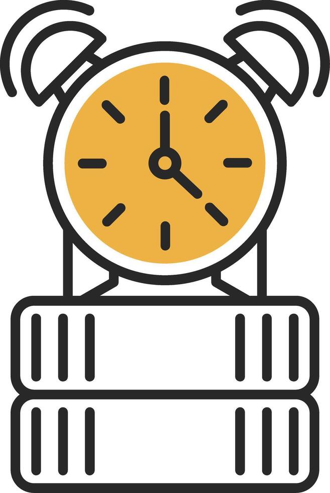 Alarm Skined Filled Icon vector