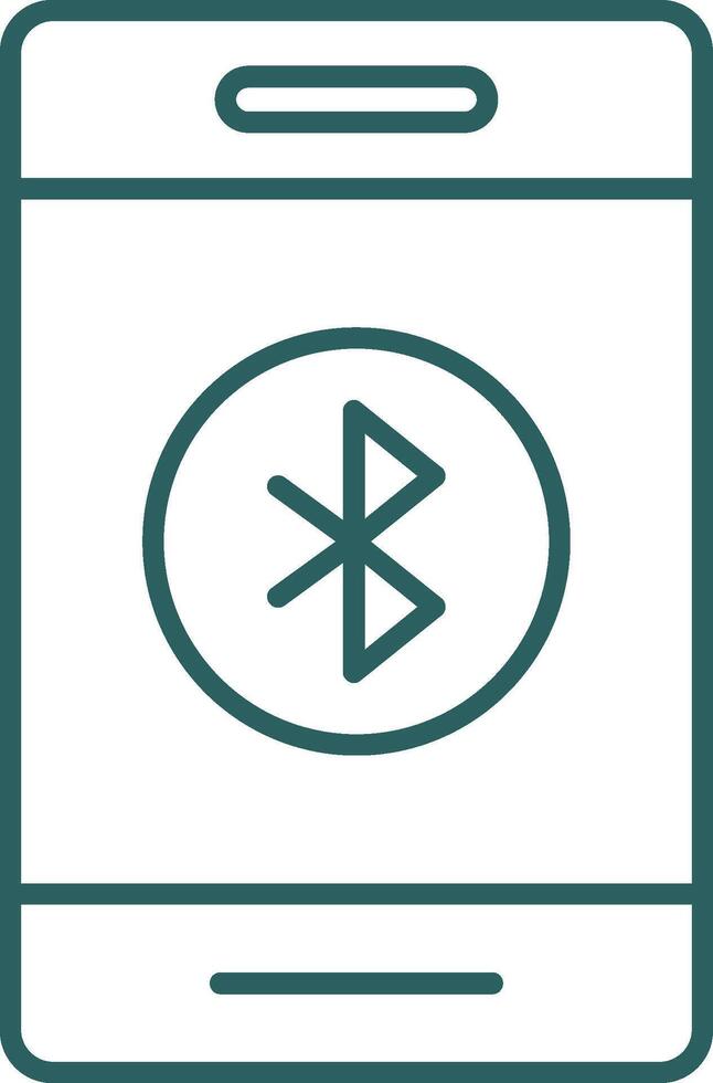 Bluetooth Line Gradient Round Corner Icon vector