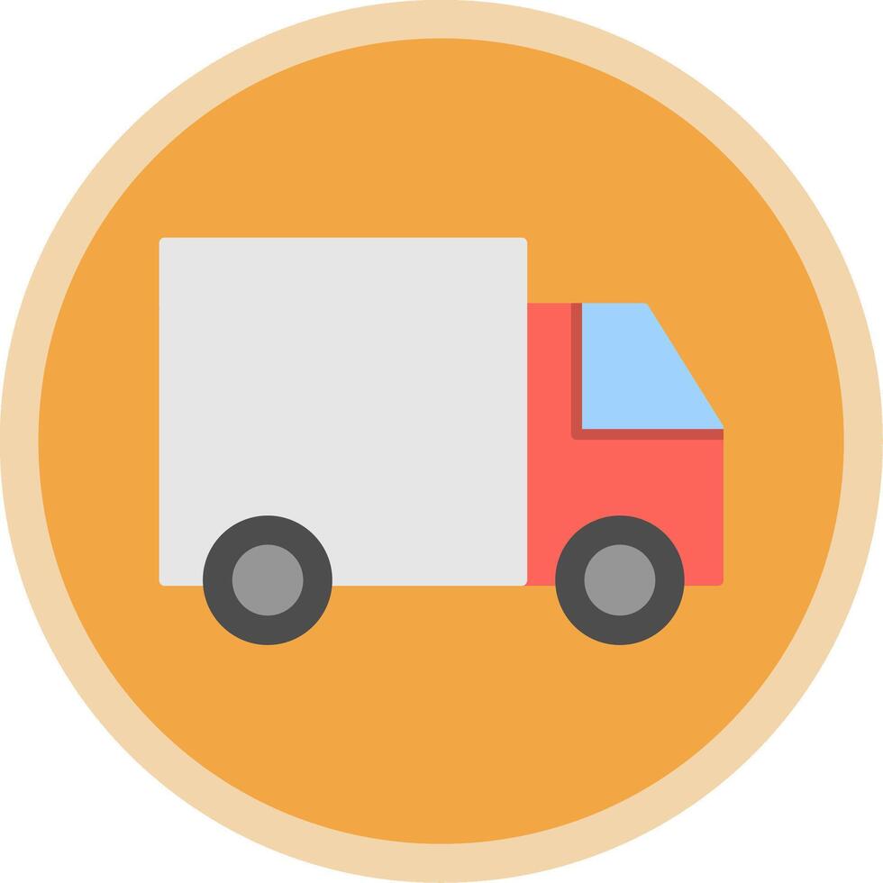 Truck Flat Multi Circle Icon vector