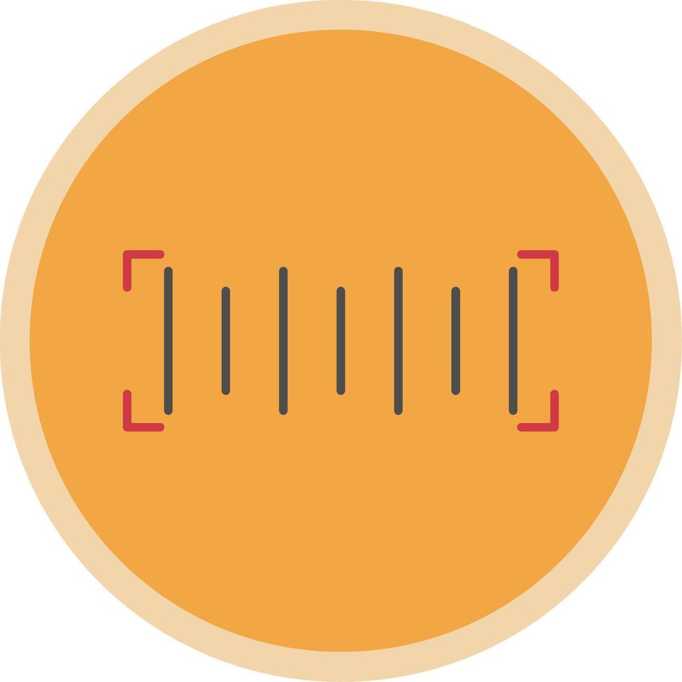 bar código plano multi circulo icono vector