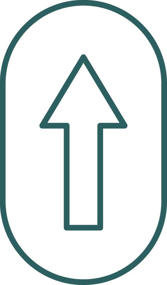 Scroll Up Line Gradient Round Corner Icon vector