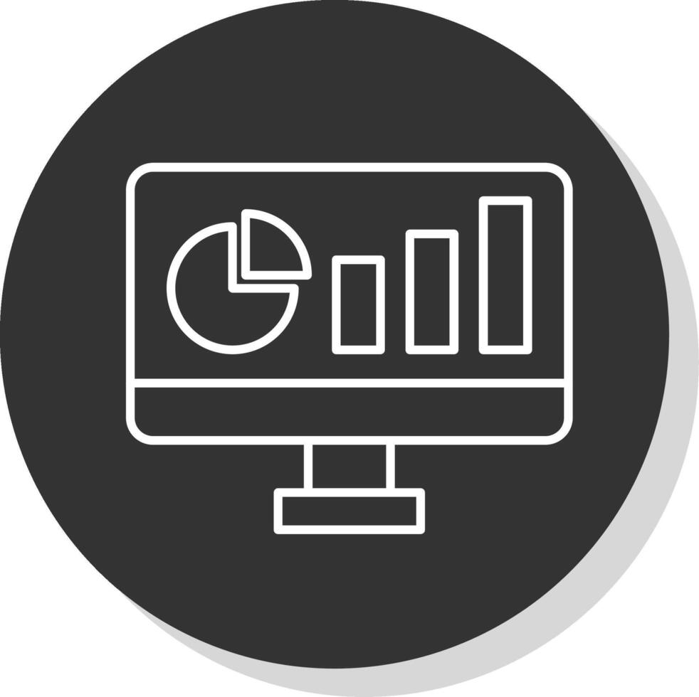 Dashboard Line Grey Circle Icon vector