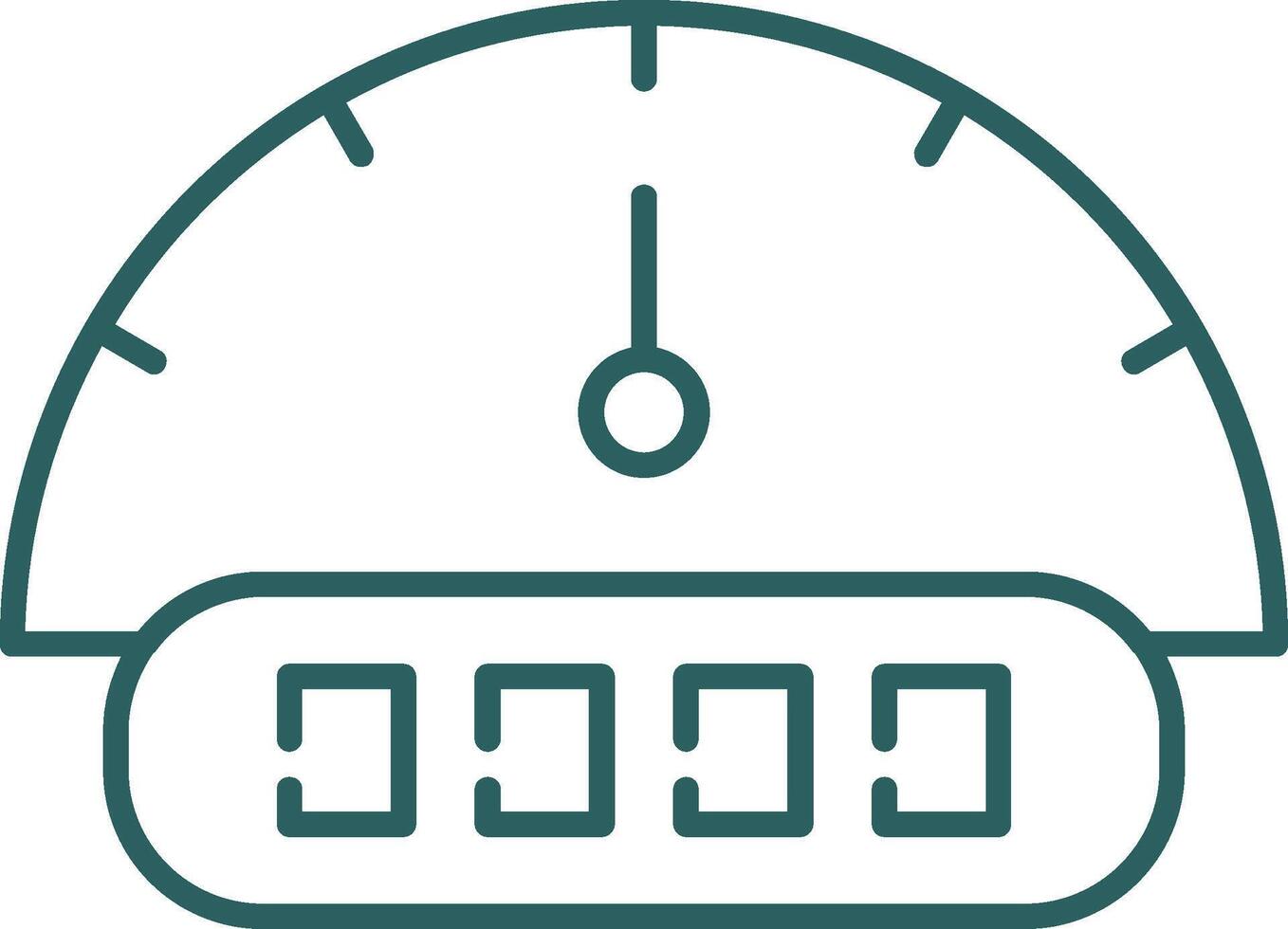 Tachometer Line Gradient Round Corner Icon vector