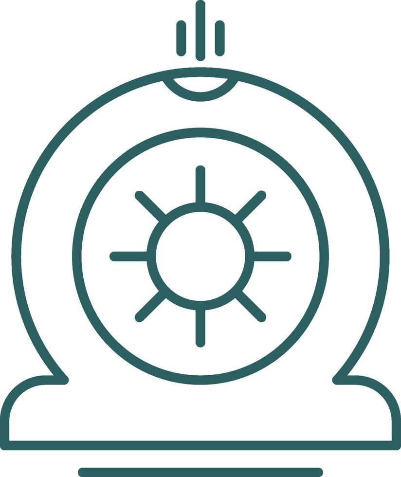 Flat Tire Line Gradient Round Corner Icon vector