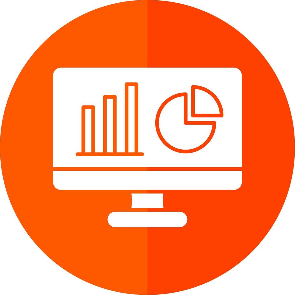 Dashboard Glyph Red Circle Icon vector
