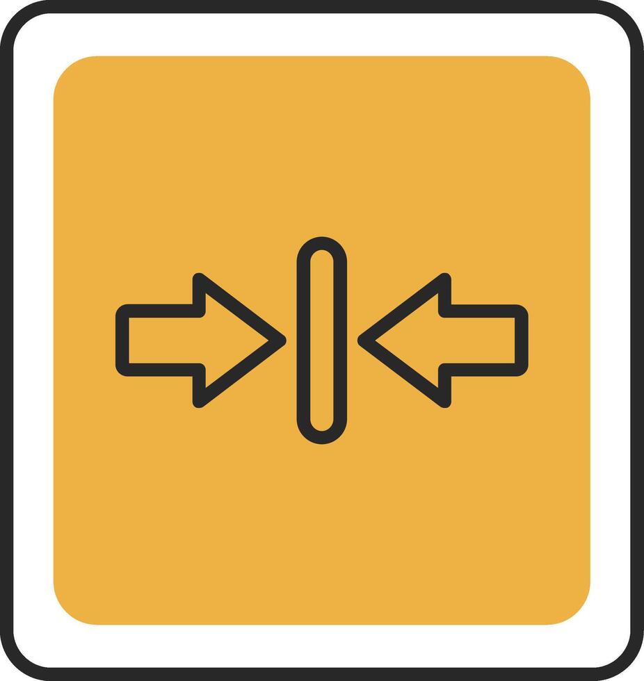Minimize Skined Filled Icon vector