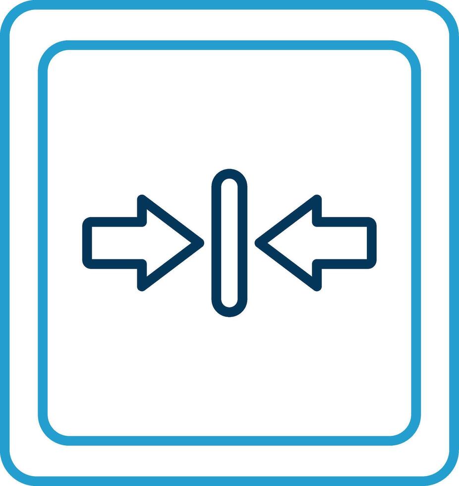 Minimize Line Blue Two Color Icon vector