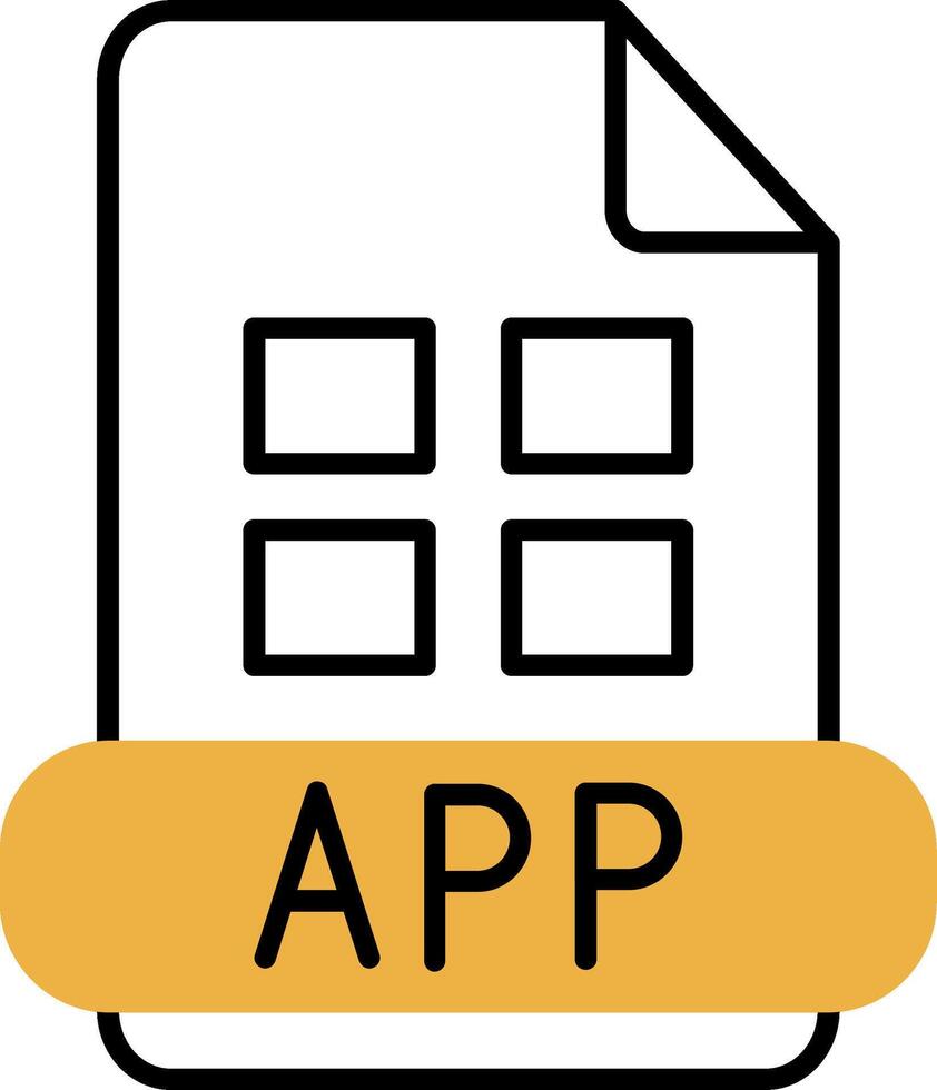 App Skined Filled Icon vector