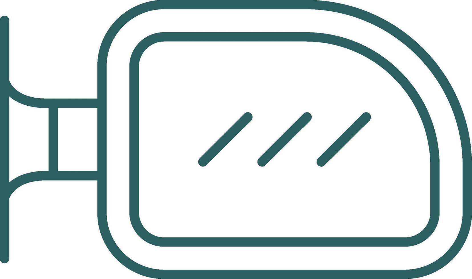 Side Mirror Line Gradient Round Corner Icon vector
