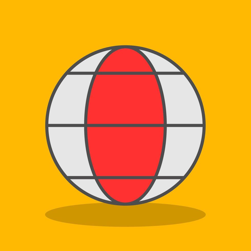 World Filled Shadow Icon vector