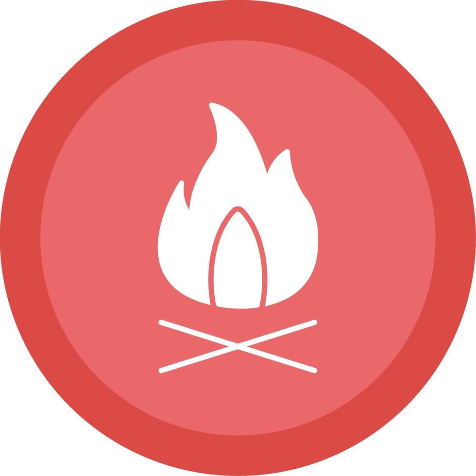 Fire Glyph Multi Circle Icon vector