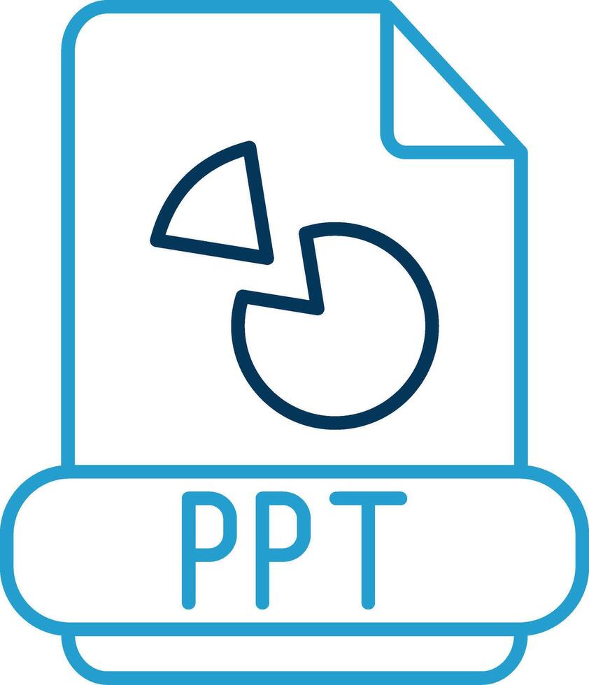 Ppt Line Blue Two Color Icon vector
