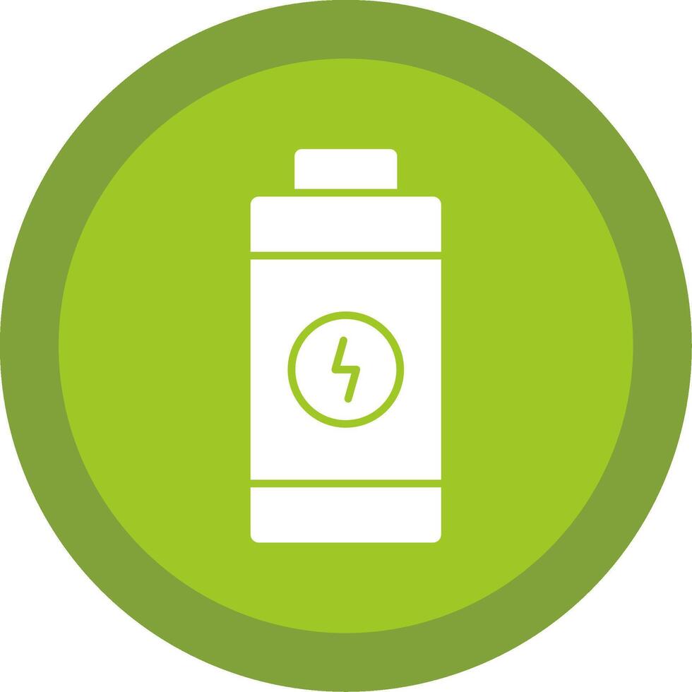 Battery Glyph Multi Circle Icon vector