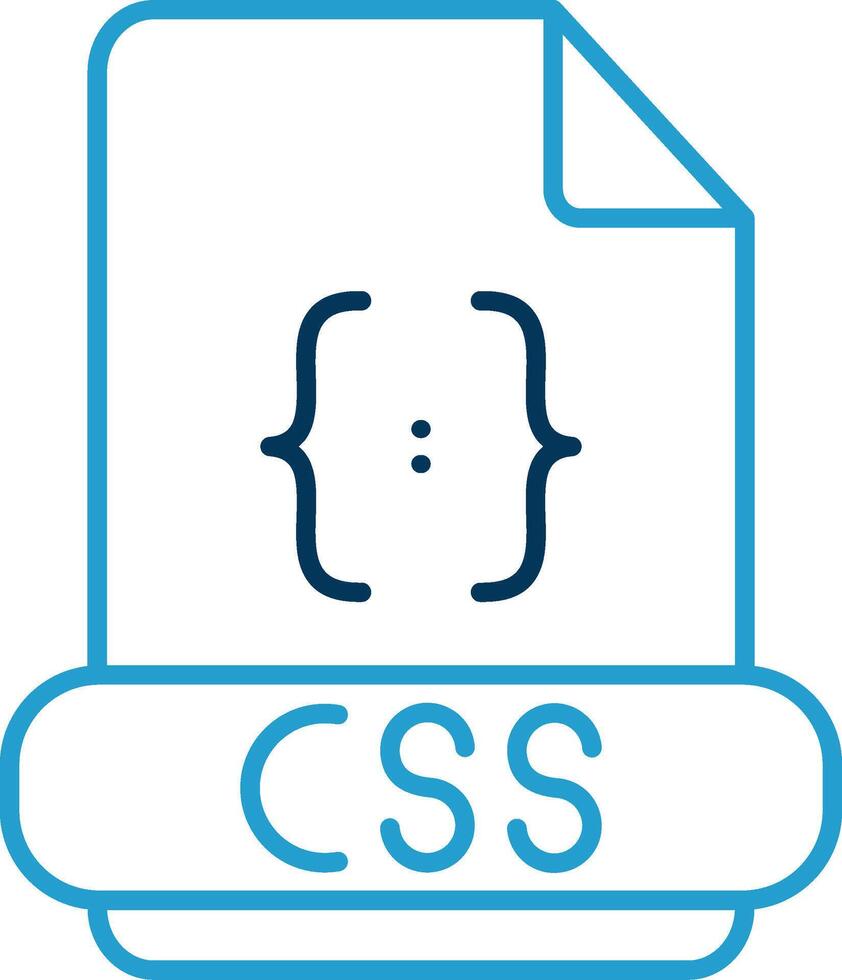 Css Line Blue Two Color Icon vector