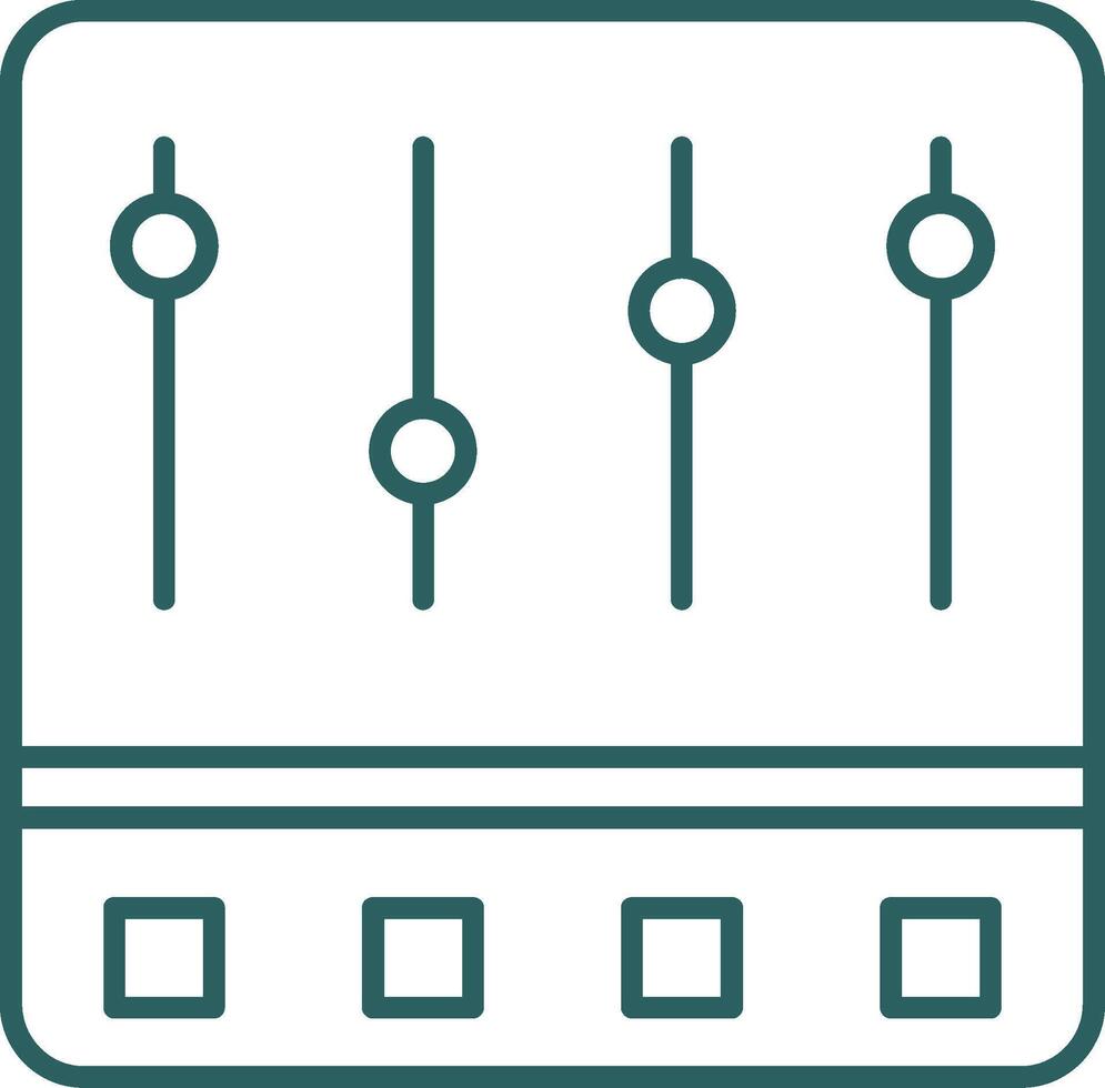 Control Panel Line Gradient Round Corner Icon vector