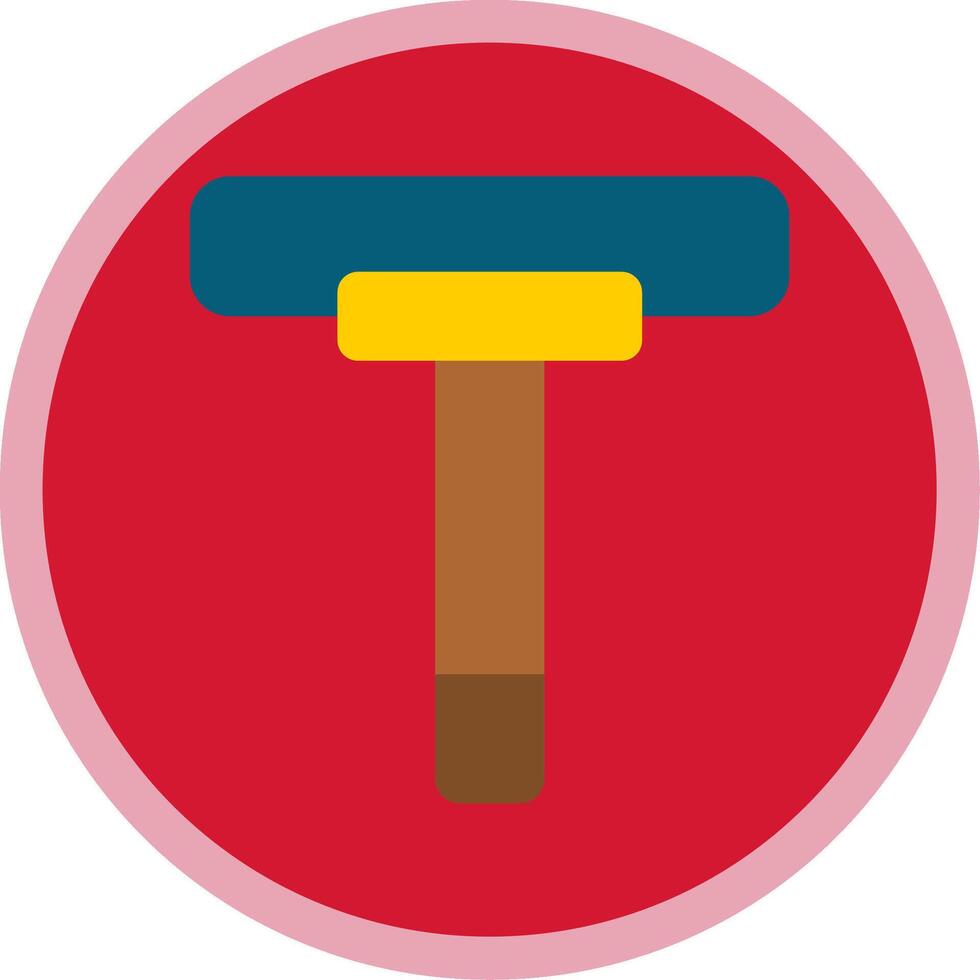 Squeegee Flat Multi Circle Icon vector