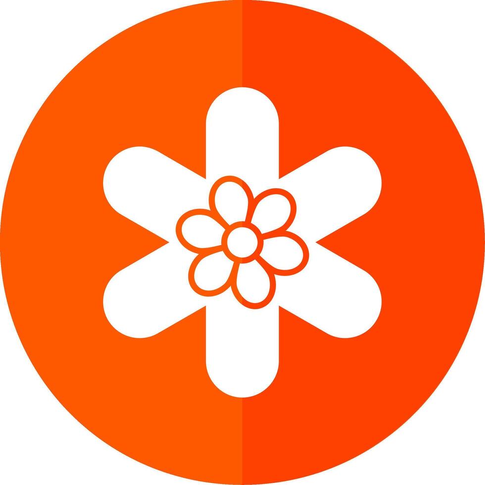 Gallardia Glyph Red Circle Icon vector