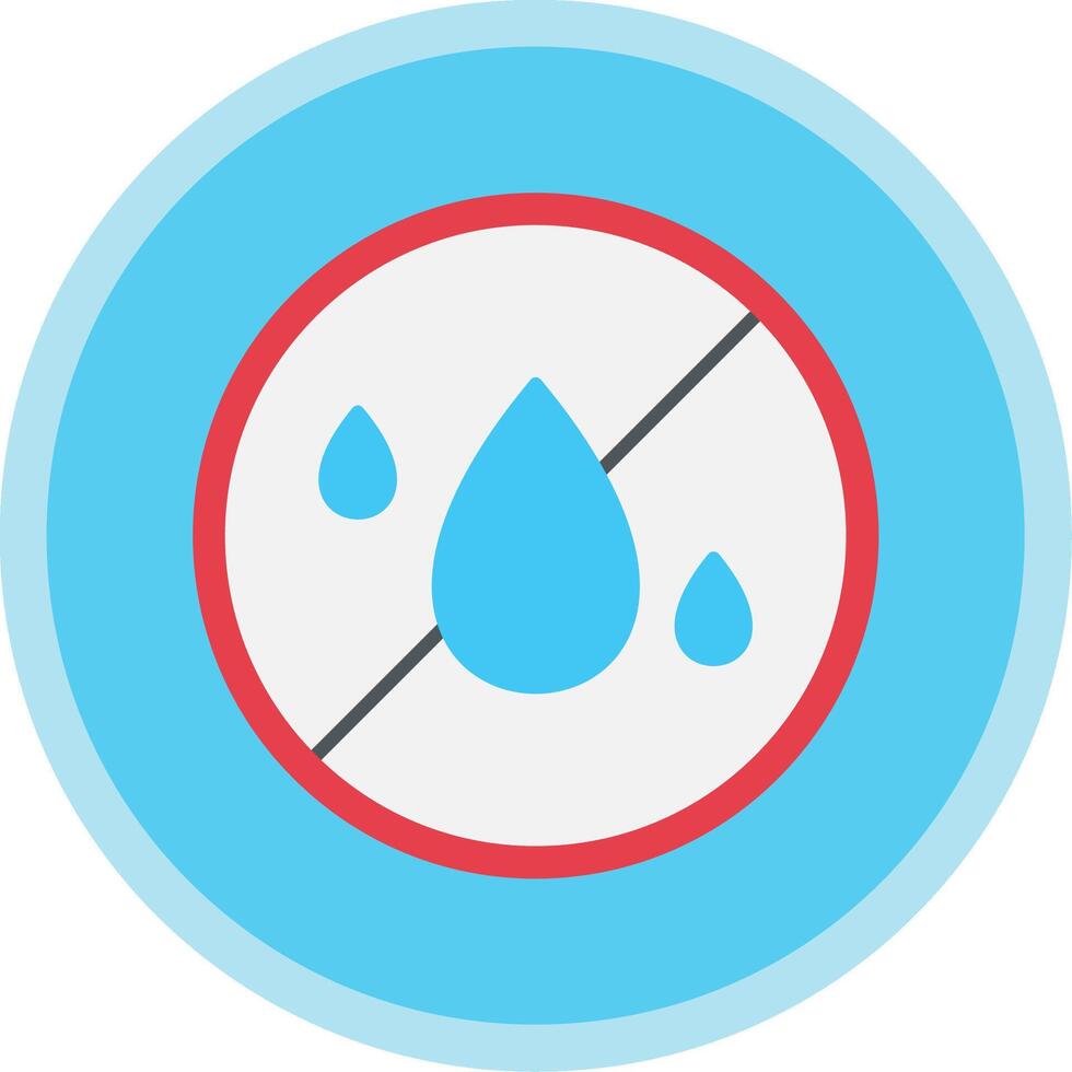 No Water Flat Multi Circle Icon vector