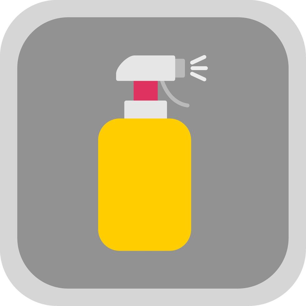 Cleaning Spray Flat Round Corner Icon vector