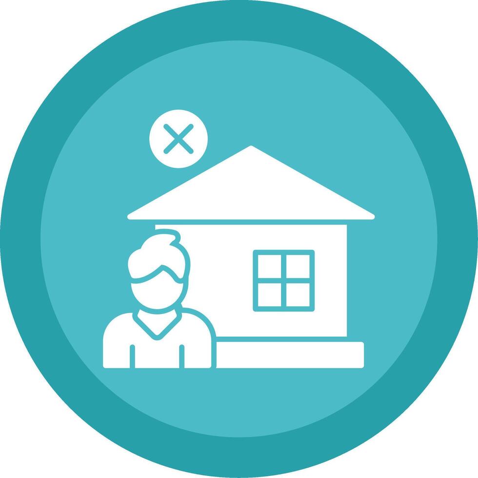 Homeless Glyph Multi Circle Icon vector