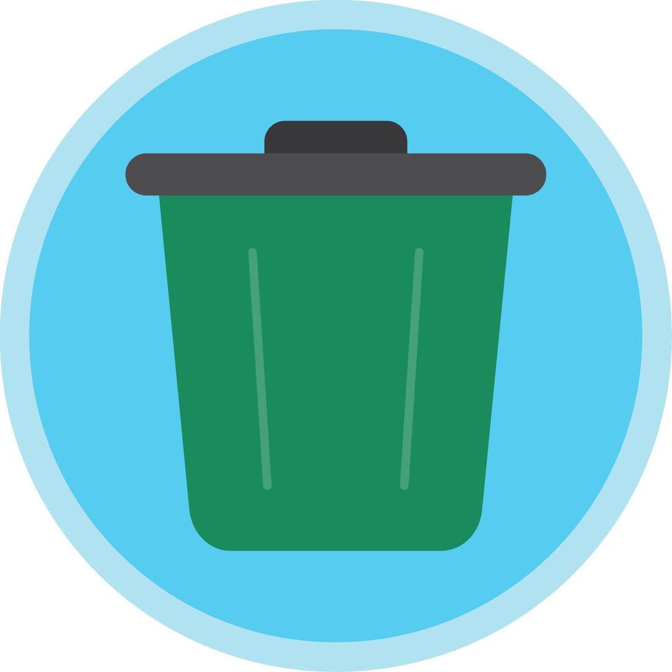 Garbage Flat Multi Circle Icon vector