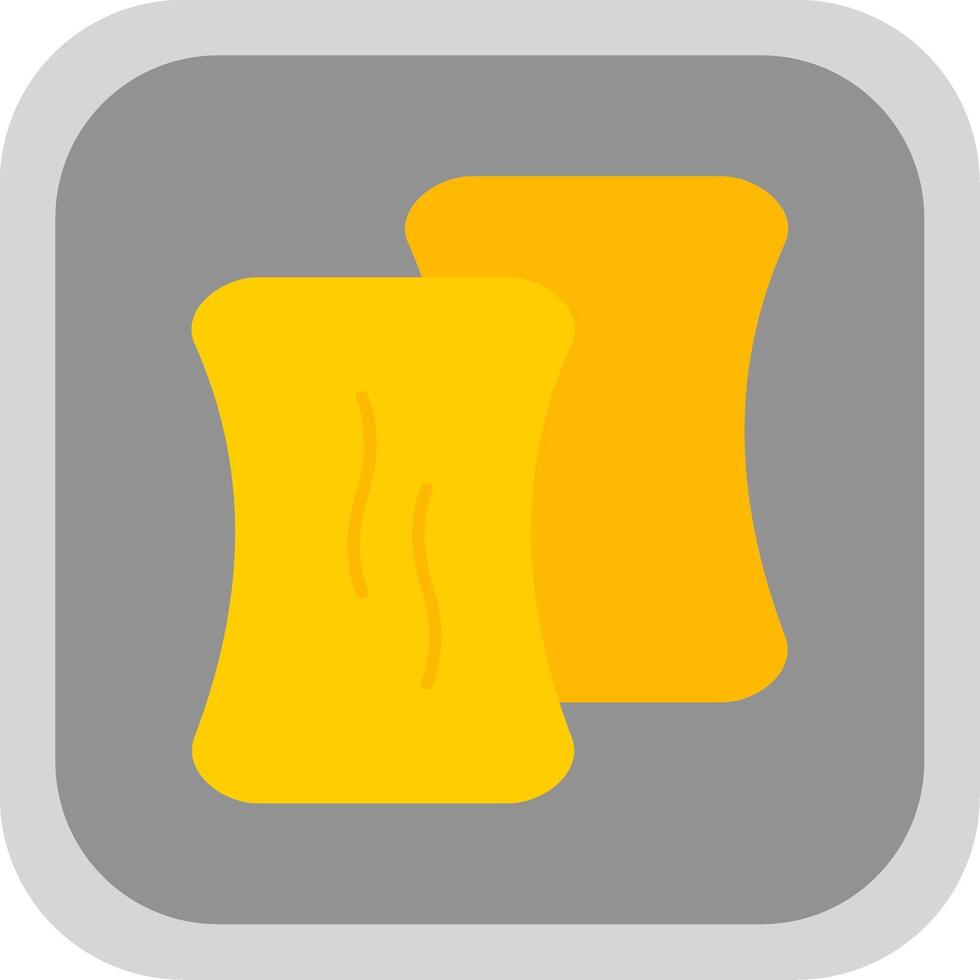 Sponge Flat Round Corner Icon vector