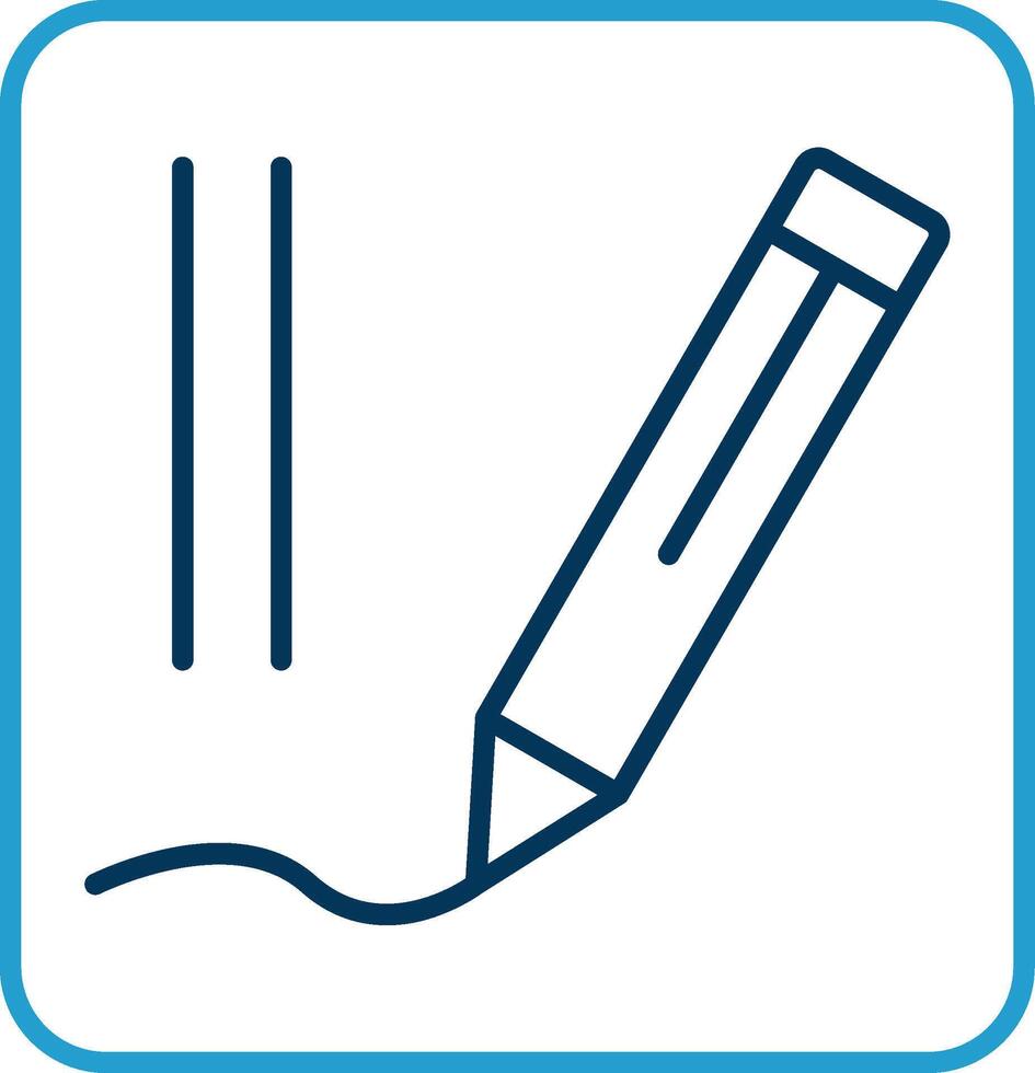 Edit Line Blue Two Color Icon vector