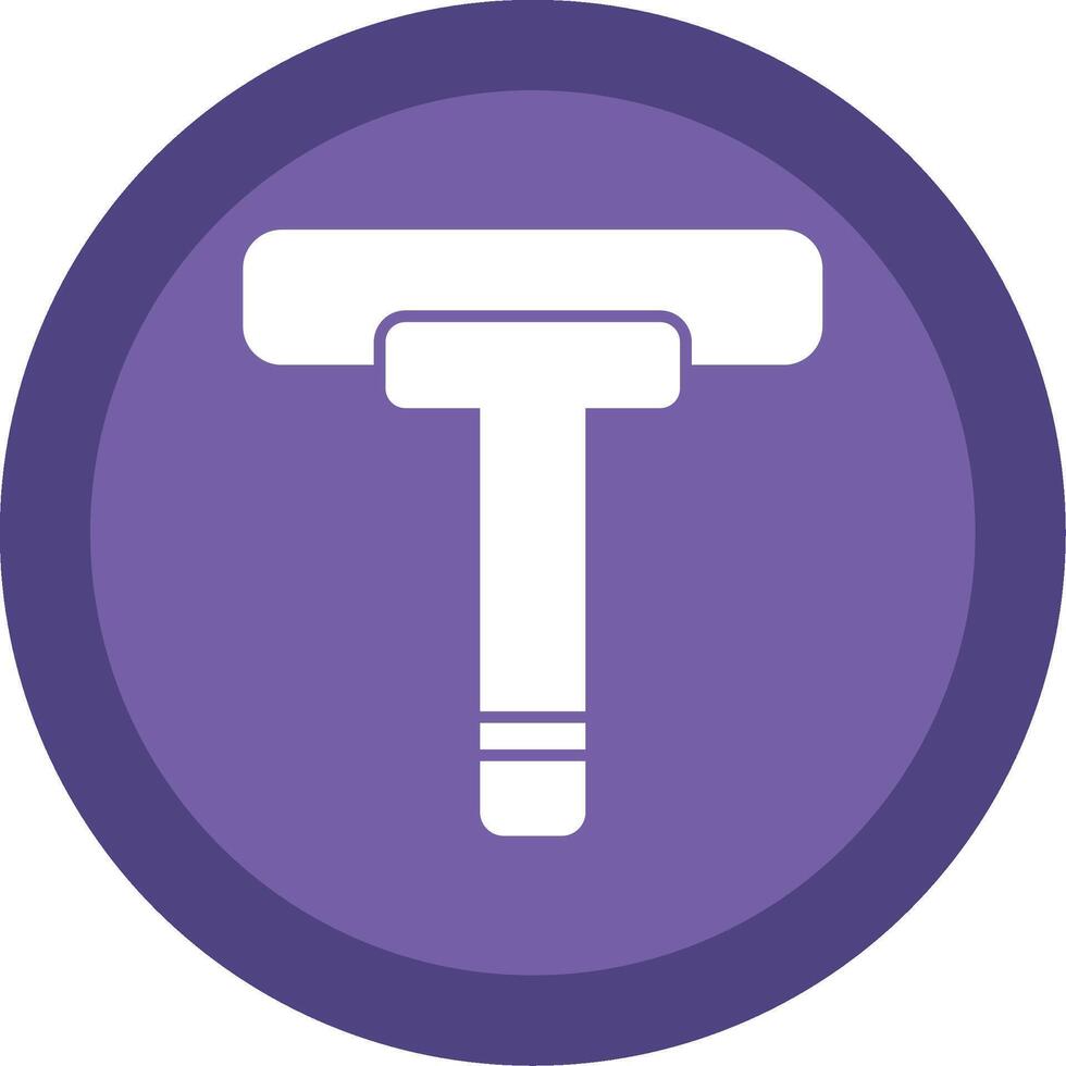 Squeegee Glyph Multi Circle Icon vector