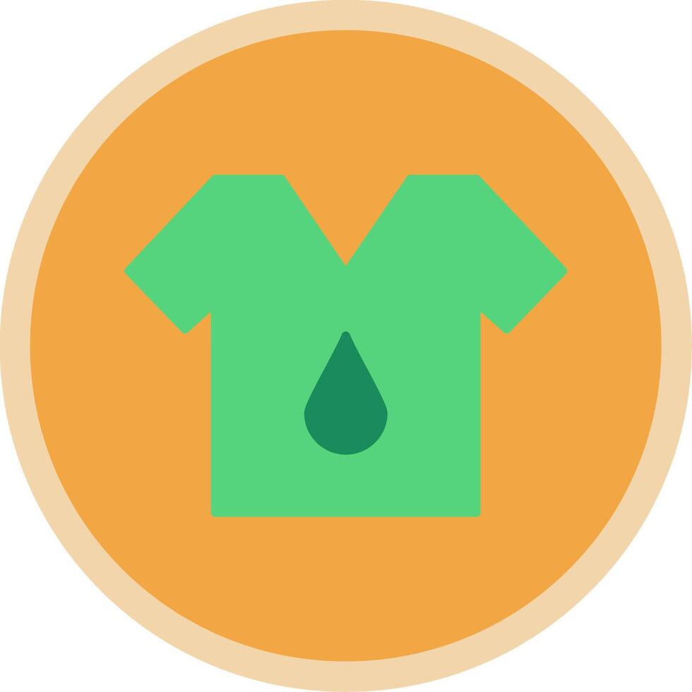 T Shirt Flat Multi Circle Icon vector