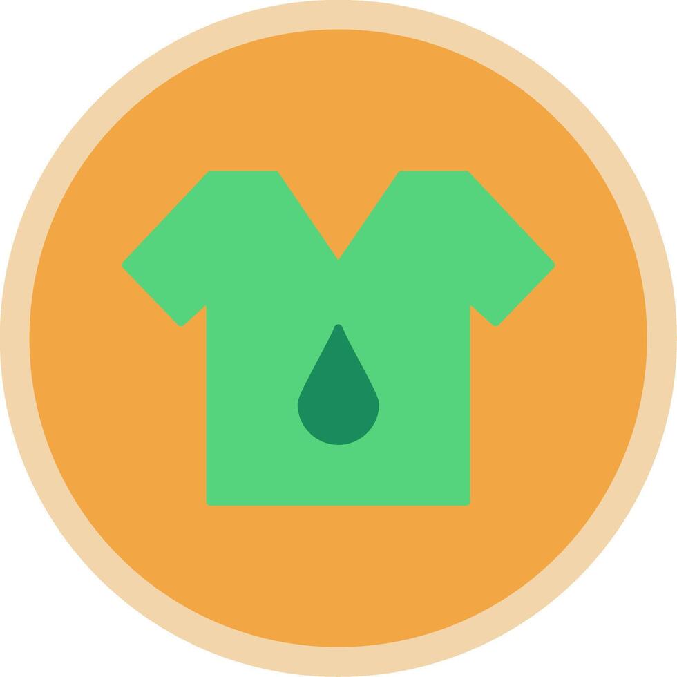 T Shirt Flat Multi Circle Icon vector