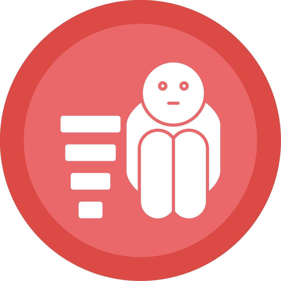 Poor Glyph Multi Circle Icon vector